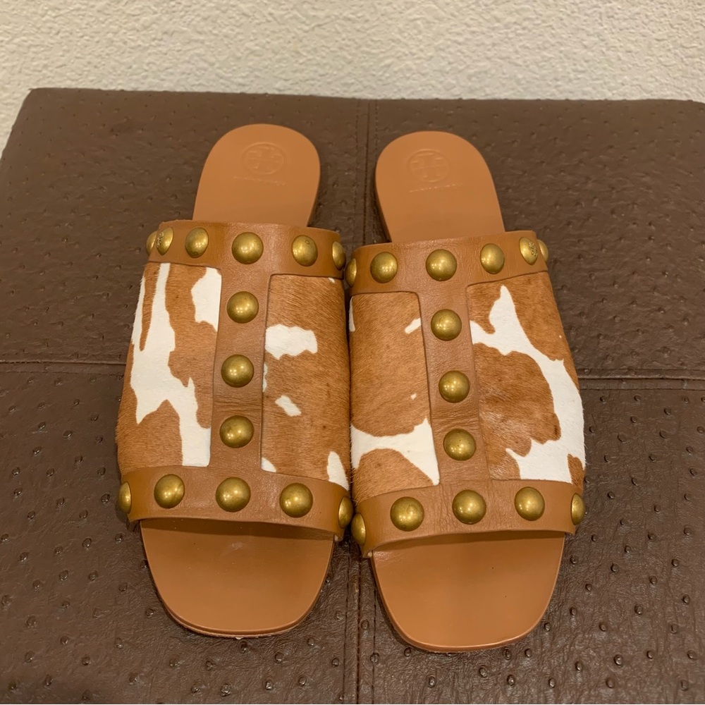 Tory Burch Blythe Calf Skin slides Size: 10